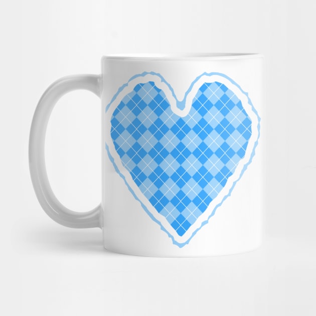 Argyle Heart - Blue by StacyWhite